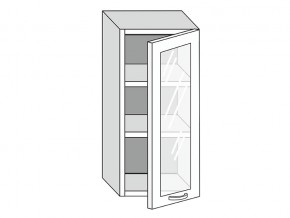 19.40.3 Шкаф настенный (h=913) на 400мм с 1-ой стекл. дверцей в Верхней Пышме - verhnyaya-pyshma.magazin-mebel74.ru | фото