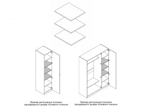 Комплект полок шкафа 1 дверного или 3 дверного в Верхней Пышме - verhnyaya-pyshma.magazin-mebel74.ru | фото