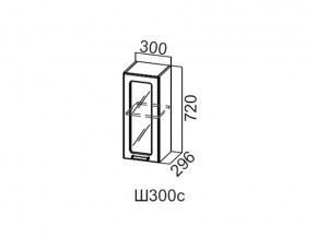 Ш300с/720 Шкаф навесной 300/720 (со стеклом) в Верхней Пышме - verhnyaya-pyshma.magazin-mebel74.ru | фото