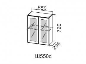 Ш550с/720 Шкаф навесной 550/720 (со стеклом) в Верхней Пышме - verhnyaya-pyshma.magazin-mebel74.ru | фото