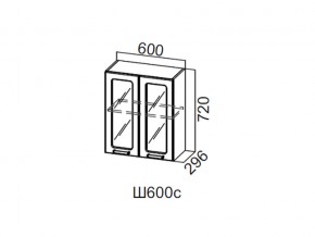 Ш600с/720 Шкаф навесной 600/720 (со стеклом) в Верхней Пышме - verhnyaya-pyshma.magazin-mebel74.ru | фото